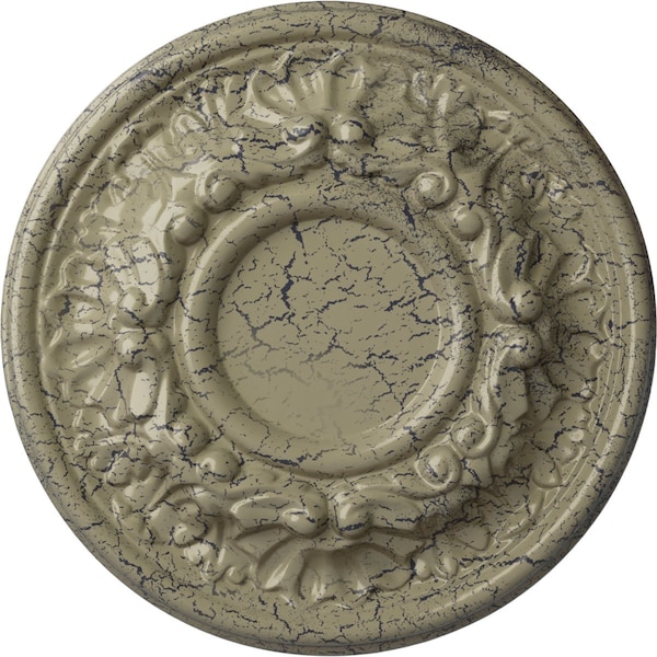 Ekena Millwork Odessa Ceiling Medallion (Fits Canopies up to 2 1/2"), 7 1/2"OD x 1 1/8"P, Castle Stone Crackle CM07ODCSC - main